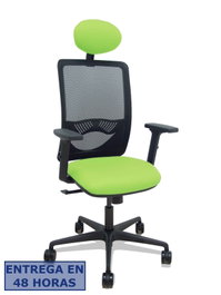 Piqueras Y Crespo Silla Zulema con Mecanismo Sincro, Brazos 2D y Cabecero Fijo, Negro/Pistacho