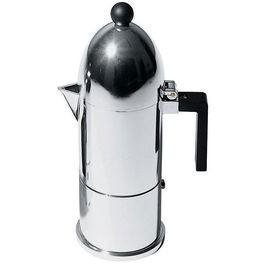 Alessi A9095/6 B La Cupola Cafetera 6 Tazas Aluminio Fundido Diseño Aldo Rossi