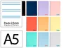 Liderpapel Cuaderno Espiral A5 Wonder con Tapa de Plástico, 80 Hojas y Pauta Estrecha, Colores Surtidos