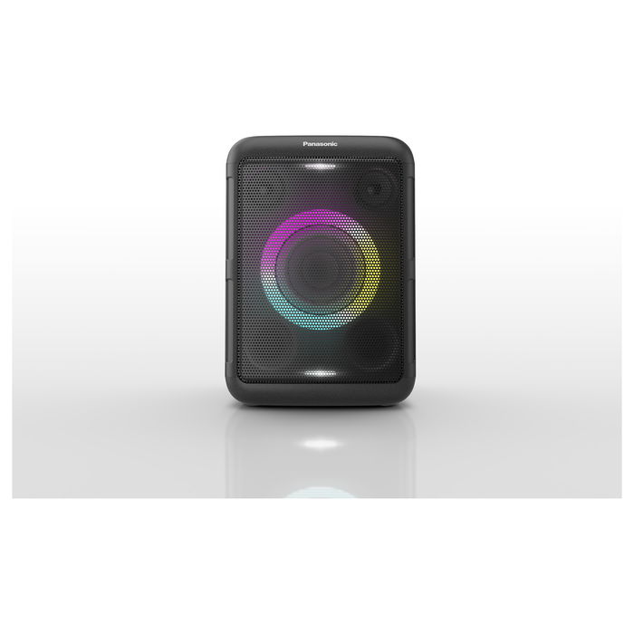 Panasonic SC-BMAX5E-K - Altavoz Bluetooth Inalámbrico Portátil, 2.1 Canales 75W RMS, Conectividad Bluetooth 5.0 y Auxiliar, con Batería, Radio FM, LED, Color Negro