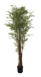 DKD Home Decor Planta de PE y Madera Verde y Marrón 105x105x210 cm
