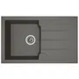 Stradour Fregadero de Cocina Empotrado Aloa Resina 1 Recipiente + 1 Escurridor Gris Hormigón 81 x 50 cm