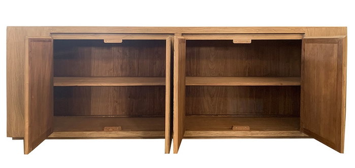 DKD Home Decor Aparador de Olmo Macizo 240x50x83 con 4 Puertas