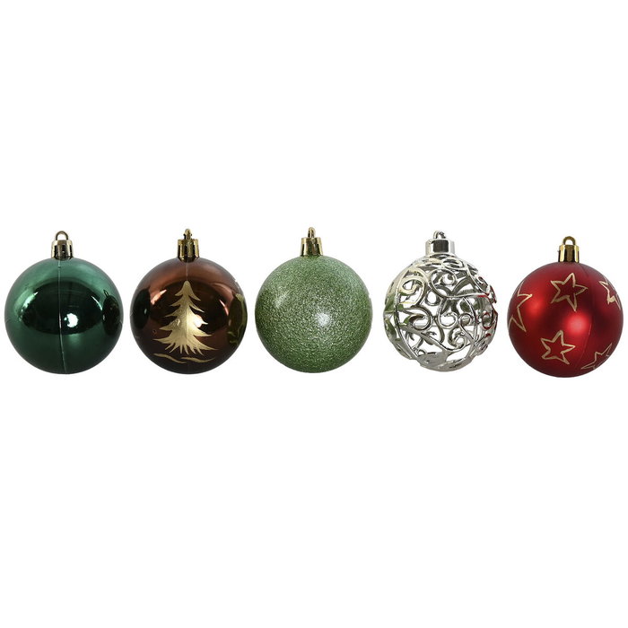 DKD Home Decor Set de 30 Bolas de Decoración Multicolor 6cm