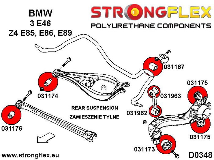 StrongFlex STF031176B Brazo de Control Trasero Inferior Interior