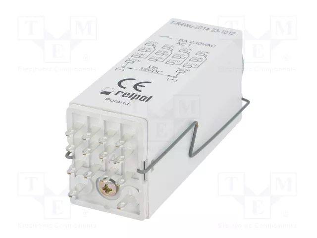 RELPOL Relé de tiempo T-R4 12VDC 4PDT