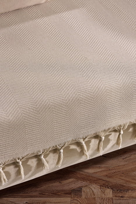 L'essentiel linge de maison Funda de Sofá Asya Beige 115 x 200 cm L'essentiel linge de maison Funda de Sofá Asya Beige 115 x 200 cm