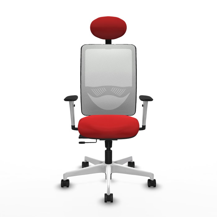 PIQUERAS Y CRESPO Silla de oficina Zulema con mecanismo Sincro/Traslack, Rojo y Blanco PIQUERAS Y CRESPO Silla de oficina Zulema con mecanismo Sincro/Traslack, Rojo y Blanco