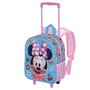 Karactermania Mochila 3D Minnie Mouse Happiness 26x13x34 cm con Ruedas, Azul, 3+ Años