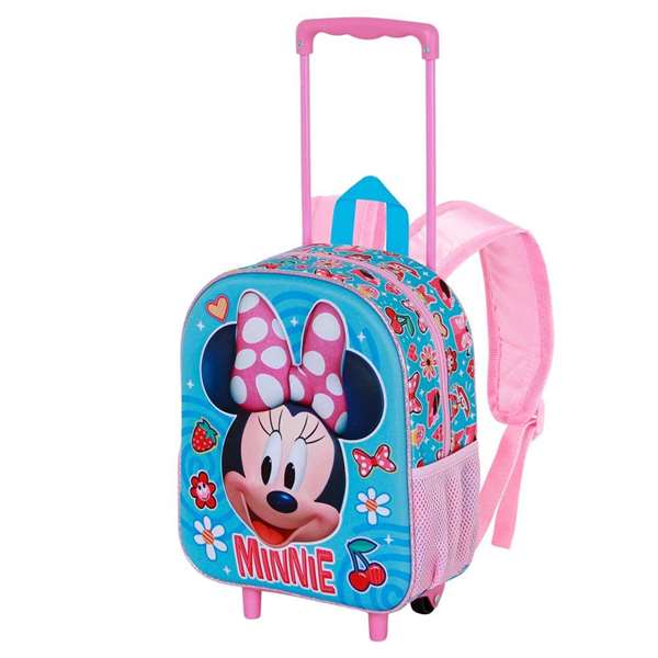 Karactermania Mochila 3D Minnie Mouse Happiness 26x13x34 cm con Ruedas, Azul, 3+ Años