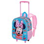 Karactermania Mochila 3D Minnie Mouse Happiness 26x13x34 cm con Ruedas, Azul, 3+ Años