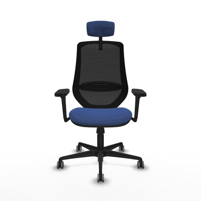 PIQUERAS Y CRESPO Silla de oficina Mardos con mecanismo Sincro, Azul marino y Negro