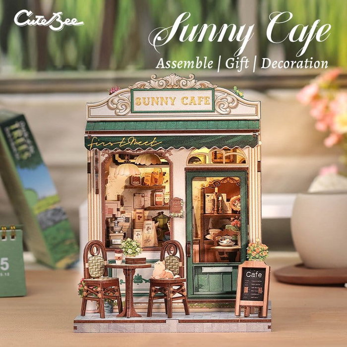 Maqueta Model Kit Miniature House Sunny Cafe 20 x 16 cm