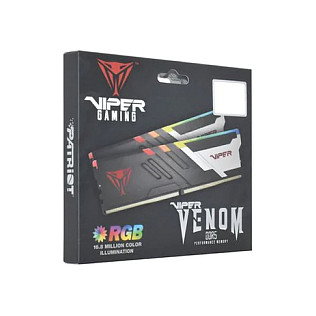 Patriot Viper Venom RGB DDR5 32GB (2x16GB) 6800MHz DIMM Kit - PVVR532G680C34K - Intel XMP Ready, Negro