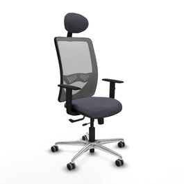 PIQUERAS Y CRESPO Silla de oficina Zulema con mecanismo Sincro/Traslack, Gris