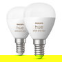 Philips White & Color Ambiance E14 Luster Tropf Doppelpack 470lm Bombilla Inteligente LED Blanca 2 Unidades Regulable