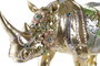 DKD Home Decor Figura de Rinoceronte Dorado en Resina