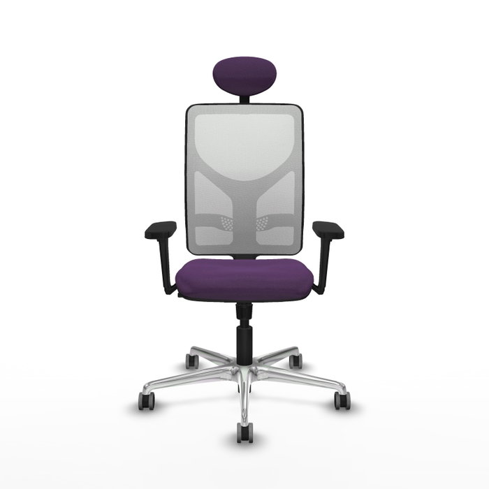 PIQUERAS Y CRESPO Silla de oficina Motilla con mecanismo Sincro, Morado y Blanco