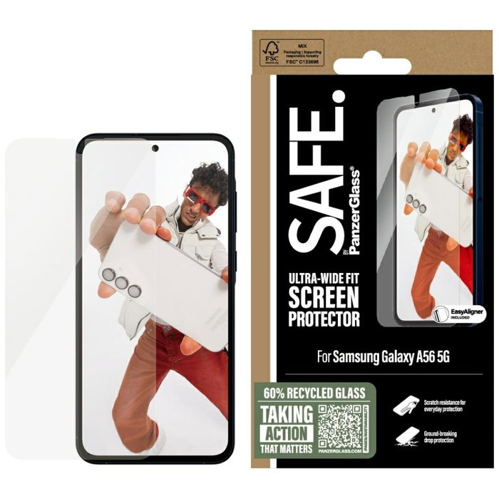 PanzerGlass PanzerGlass SAFE. Protector de pantalla para Samsung Galaxy A56 5G Ultra-Wide Fit