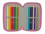 Safta Plumier Escolar con Triple Cremallera, 37 Piezas, Colección Barbie, 195x125x55 mm