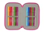 Safta Plumier Escolar con Triple Cremallera, 37 Piezas, Colección Barbie, 195x125x55 mm