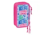 Safta Plumier Escolar con Triple Cremallera, 37 Piezas, Colección Barbie, 195x125x55 mm