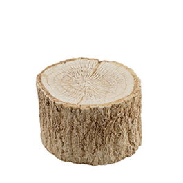 SUMMA PREMIUM TRONCOS Fuente Rabanera Pequeña Decorada en Porcelana 13 cm largo x 12.5 cm ancho x 6.5 cm alto, Colección Troncos