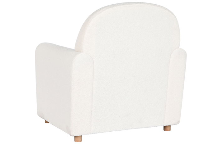 DKD Home Decor Butaca Blanco - Ancho 79 cm, Largo 72 cm, Alto 86 cm - Poliéster y Madera