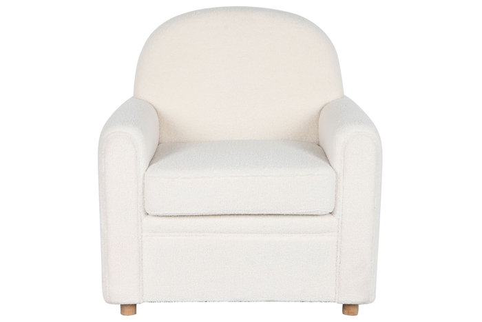DKD Home Decor Butaca Blanco - Ancho 79 cm, Largo 72 cm, Alto 86 cm - Poliéster y Madera