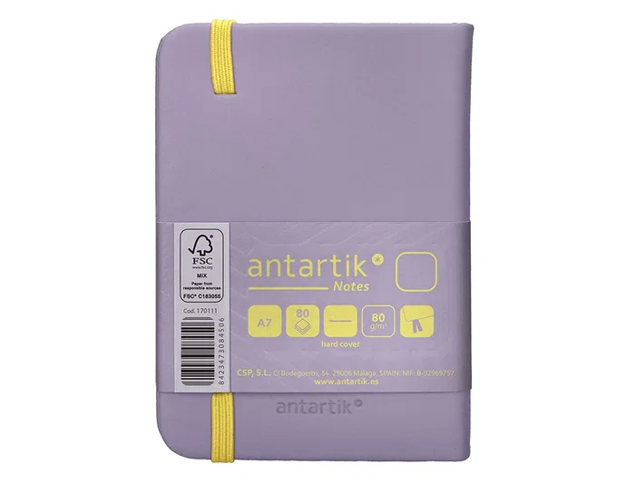 Antartik Cuaderno A7 Tapa Dura Hojas Lisas Morado y Amarillo 80 Hojas 80gr FSC Antartik Cuaderno A7 Tapa Dura Hojas Lisas Morado y Amarillo 80 Hojas 80gr FSC