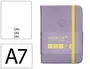 Antartik Cuaderno A7 Tapa Dura Hojas Lisas Morado y Amarillo 80 Hojas 80gr FSC