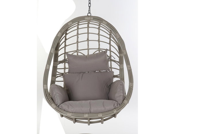 DKD Home Decor Sillón Colgante Terraza y Jardín Colección Breeze Gris 70 x 110 x 90 cm DKD Home Decor Sillón Colgante Terraza y Jardín Colección Breeze Gris 70 x 110 x 90 cm