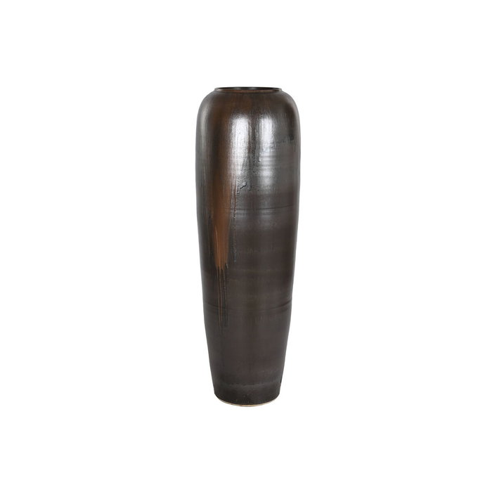DKD Home Decor Ánfora de Cerámica Vidriada Marrón Oscuro DKD Home Decor Ánfora de Cerámica Vidriada Marrón Oscuro
