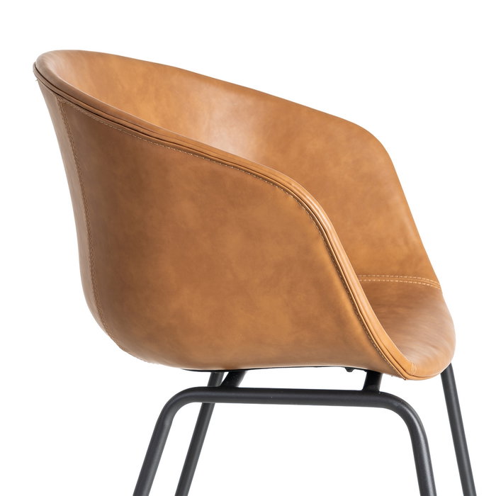 Silla Camel Metal / Simil Piel 59 X 50,50 X 81,50 cm (Set de 2)