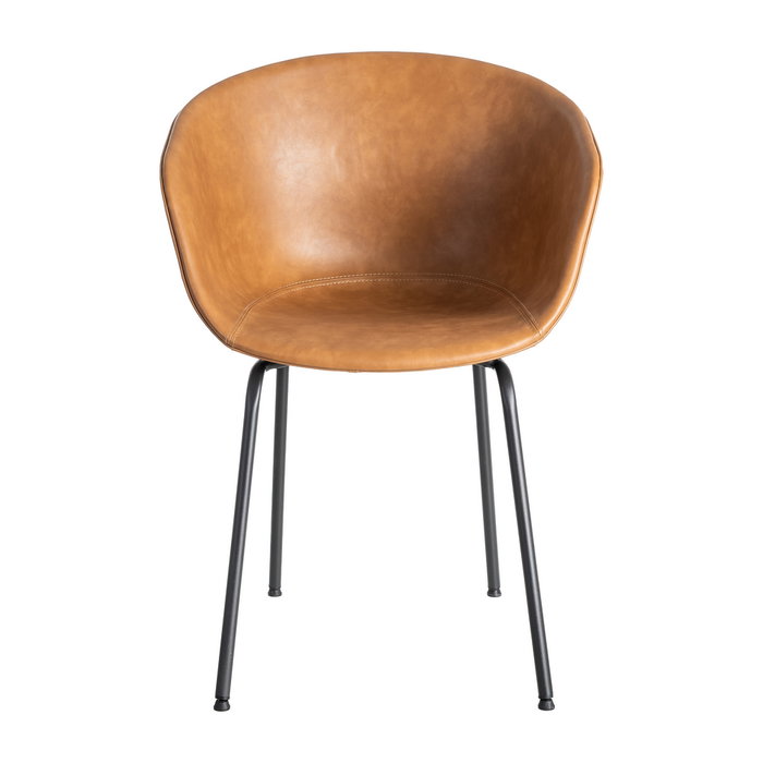 Silla Camel Metal / Simil Piel 59 X 50,50 X 81,50 cm (Set de 2)