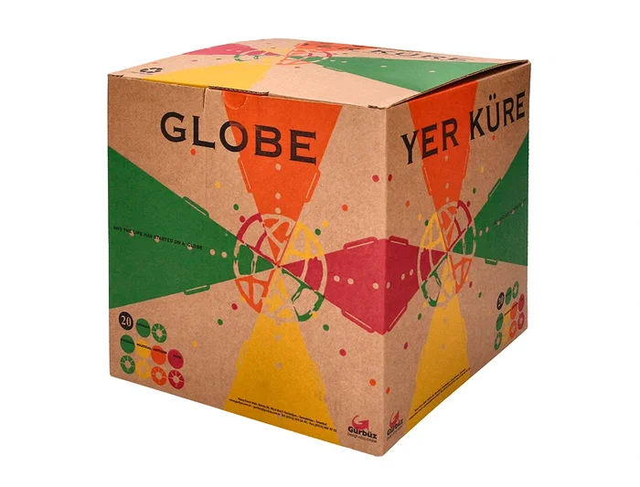 Liderpapel Globo Terráqueo con Luz Físico y Político con Animales Diámetro 20 cm