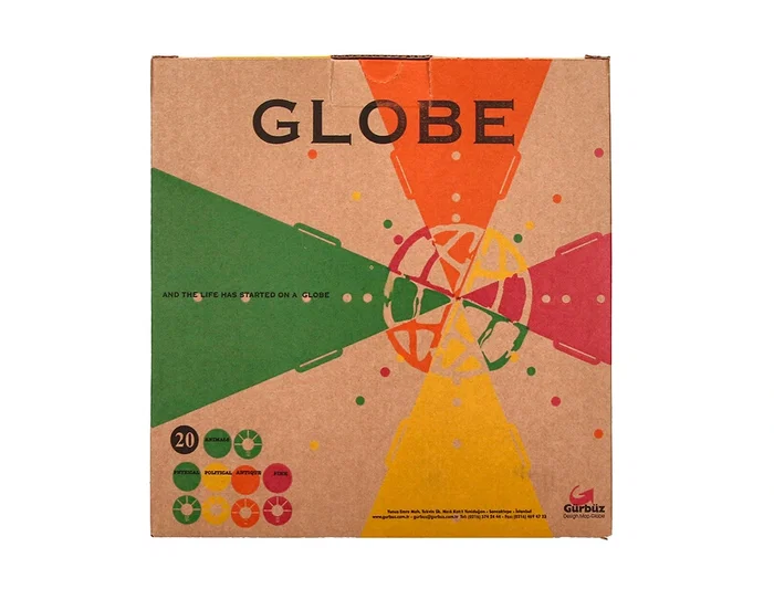 Liderpapel Globo Terráqueo con Luz Físico y Político con Animales Diámetro 20 cm