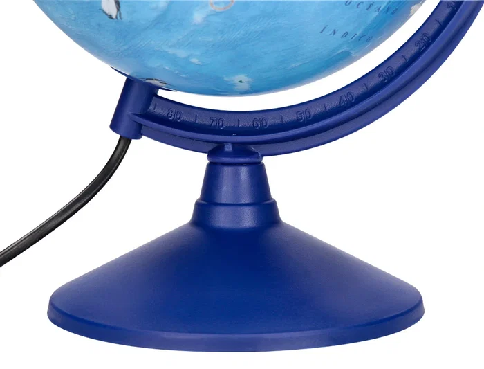 Liderpapel Globo Terráqueo con Luz Físico y Político con Animales Diámetro 20 cm