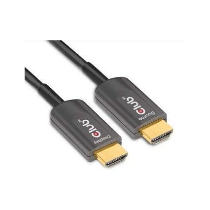 Club 3D CAC-1376 Cable HDMI Activo Óptico A-A 8K 60Hz 48 Gbps, 10 metros, Negro, ARC, HDR