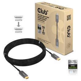 Club 3D CAC-1376 Cable HDMI 2.1 Activo Óptico 10 Metros - 8K 60Hz, 4K 120Hz, 48 Gbps, HDR, eARC, Negro
