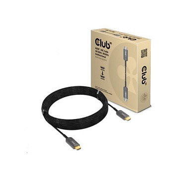 Club 3D CAC-1376 Cable HDMI Activo Óptico A-A 8K 60Hz 48 Gbps, 10 metros, Negro, ARC, HDR
