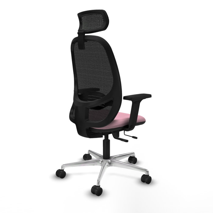 PIQUERAS Y CRESPO Silla de oficina Cilanco Rosa con Malla Negra PIQUERAS Y CRESPO Silla de oficina Cilanco Rosa con Malla Negra