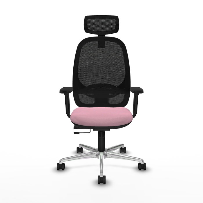 PIQUERAS Y CRESPO Silla de oficina Cilanco Rosa con Malla Negra PIQUERAS Y CRESPO Silla de oficina Cilanco Rosa con Malla Negra