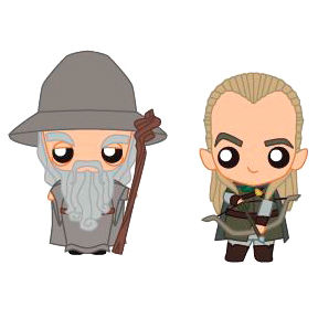Sd Toys Set de 2 Figuras Pokis Gandalf y Legolas El Señor de los Anillos