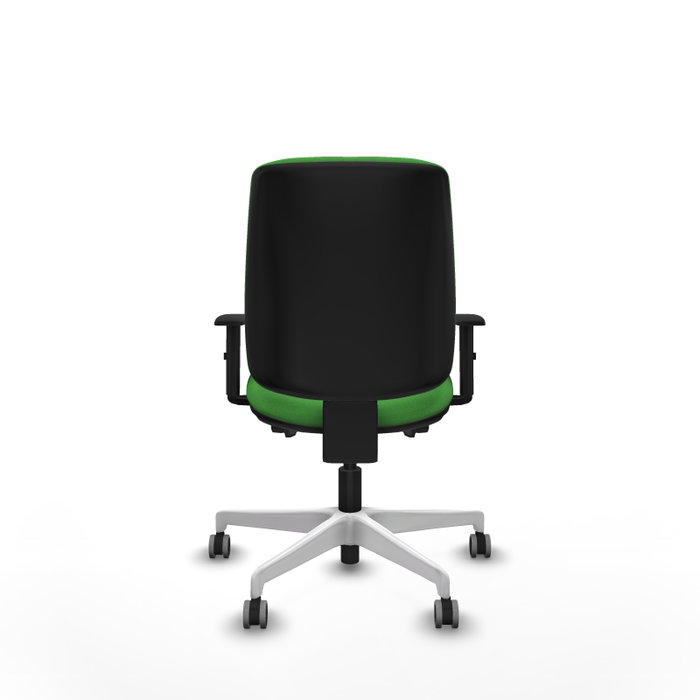 PIQUERAS Y CRESPO Silla de oficina Alares, mecanismo Sincro/Traslack, Tela Verde, Base Blanca, Brazos 1D, Ruedas 65mm PIQUERAS Y CRESPO Silla de oficina Alares, mecanismo Sincro/Traslack, Tela Verde, Base Blanca, Brazos 1D, Ruedas 65mm