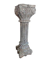 DKD Home Decor Columna de Madera Tallada 25x25x120 cm Natural
