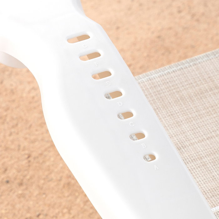 Aktive Silla de playa plegable y reclinable 8 posiciones beige con cojín y asas de mano