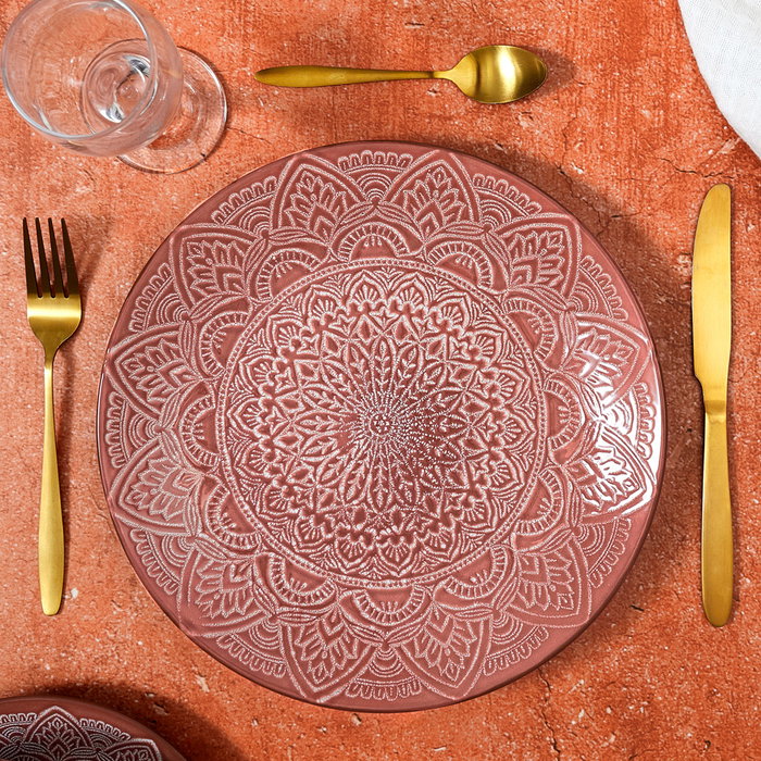 Home Deco Factory Plato Llano Mirage Cerámica Diámetro 27 cm