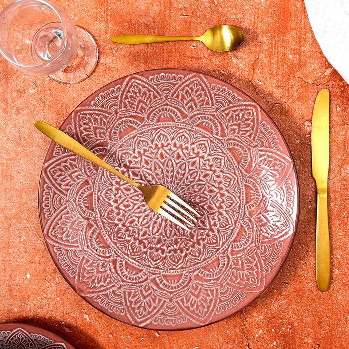 Home Deco Factory Plato Llano Mirage Cerámica Diámetro 27 cm