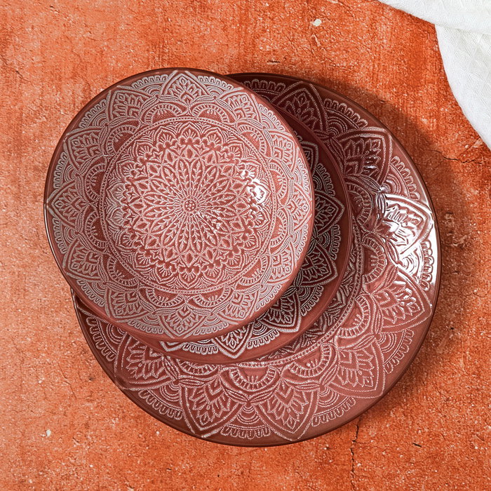 Home Deco Factory Plato Llano Mirage Cerámica Diámetro 27 cm